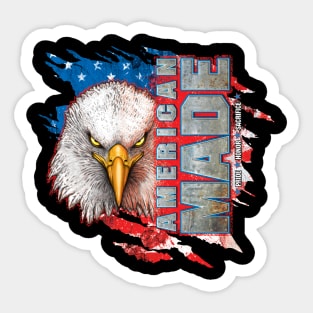 American Made Eagle with Flag Sticker